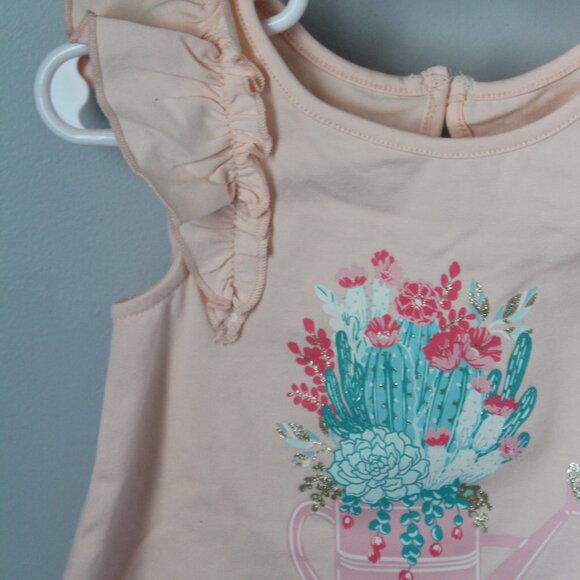 🍁5/$25🎃 Cynthia Rowley Size 18M Ruffled Top Watering Can Design - Picture 2 of 3